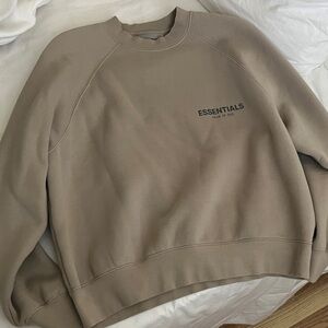 Essentials Taupe Crewneck Sweatshirt